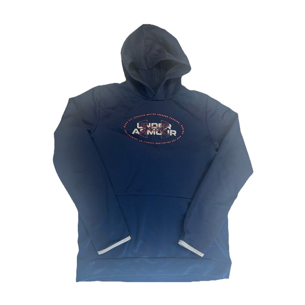 Under Armour ColdGear Hoodie Youth YXL Blue Pullover Sweatshirt